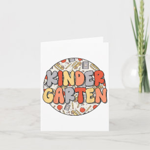 Groovy Kindergarten Vibes Retro Teachers Kids Ck T Card