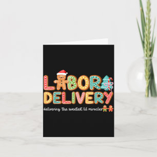 Groovy Labor And Delivery Christmas L&amp;d Nurse  Card