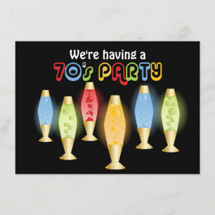 Groovy Lamps 70s Party Invitation