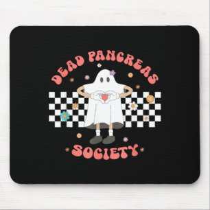 Groovy Lazy Pancreas Club Funny Ghost Diabetes Mouse Mat