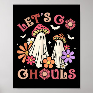 Groovy Let's Go Ghouls Halloween Ghost Outfit For  Poster