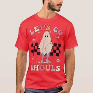 Groovy Let's Go Ghouls Retro Floral Ghost Costume T-Shirt