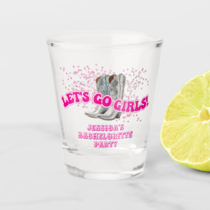 Groovy Let's Go Girls Western Bachelorette Party Shot Glass