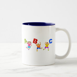 Groovy Letters Two-Tone Coffee Mug