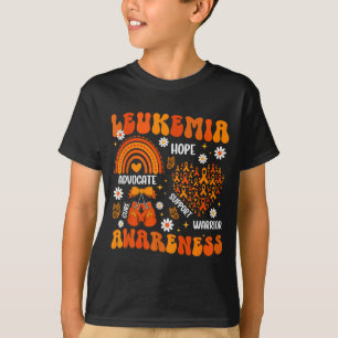 Groovy Leukaemia Awareness Month Leukaemia Warrior T-Shirt