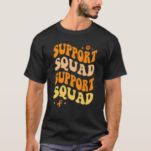 Groovy Leukaemia Awareness Support Squad Orange Ri T-Shirt