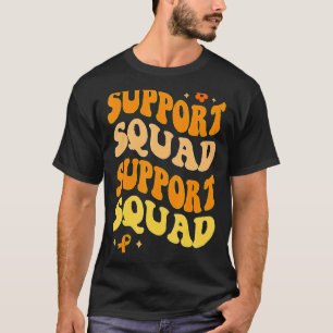 Groovy Leukaemia Awareness Support Squad Orange Ri T-Shirt