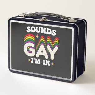 Groovy LGBT Pride Sounds Gay Im In Metal Lunch Box