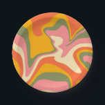 Groovy Liquified Marble Retro 60s Vintage Party Paper Plate<br><div class="desc">Groovy Liquified Marble Retro 60s Vintage Party Paper Plates</div>