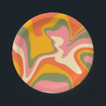 Groovy Liquified Marble Retro 60s Vintage Party Paper Plate<br><div class="desc">Groovy Liquified Marble Retro 60s Vintage Party Paper Plates</div>