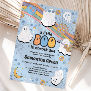 Groovy Little Boo Baby Shower Invitation