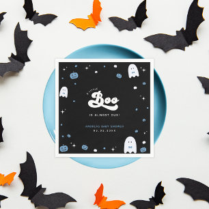 Groovy Little Boo Boy Halloween Baby Shower Ghost Napkin