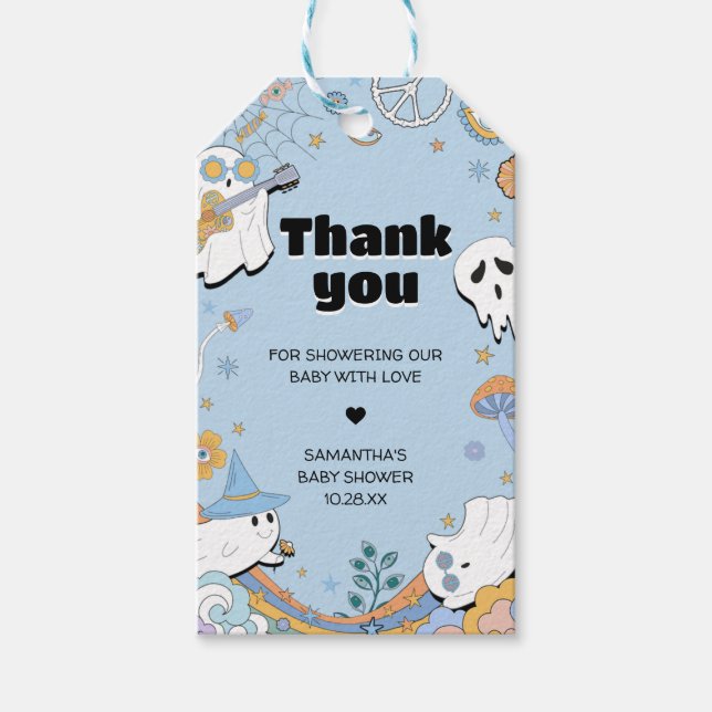 Groovy Little Boo Halloween Favour Tags (Front)