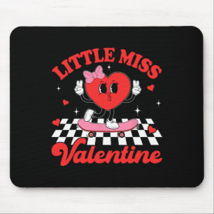 Groovy Little Miss Valentine Cute Candy Heart Girl Mouse Mat