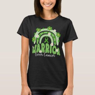 groovy liver cancer warrior rainbow flower   T-Shirt