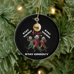 Groovy Lizard Ceramic Tree Decoration