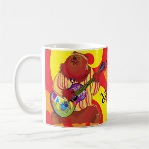 Groovy Love Guitar Bear Coffee Mug