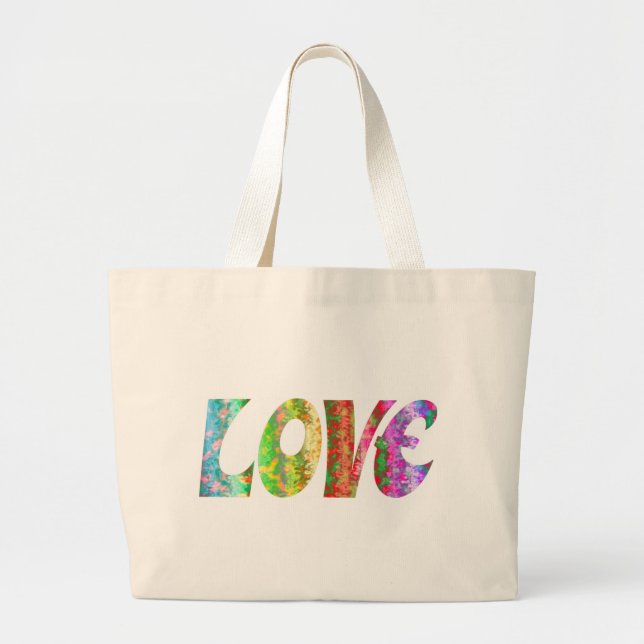 GROOVY LOVE LARGE TOTE BAG (Front)