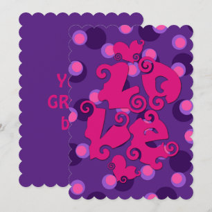 Groovy Love Pink on Purple Hippie Style