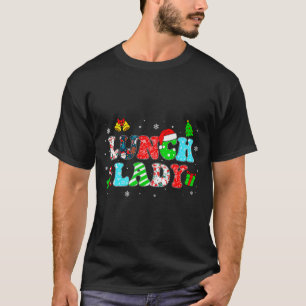 Groovy Lunch Lady Christmas Matching Xmas Lunch La T-Shirt