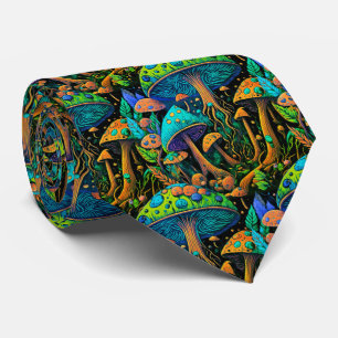 Groovy Magic Mushroom Retro Neck Tie