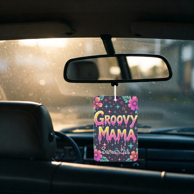Groovy Mama: Custom Retro Car Air Freshener  (Creator Uploaded)