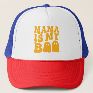 Groovy Mama Is My Boo Halloween Toddler Boys Girls Trucker Hat