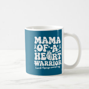 Groovy Mama Of A Heart Warrior Chd Awareness Heart Coffee Mug