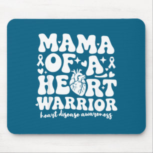 Groovy Mama Of A Heart Warrior Chd Awareness Heart Mouse Mat