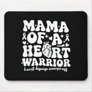 Groovy Mama Of A Heart Warrior Chd Awareness Heart Mouse Mat