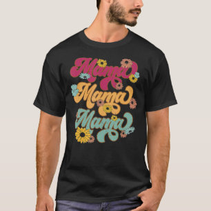 Groovy mama one thankful mama thanksgiving mors da T-Shirt