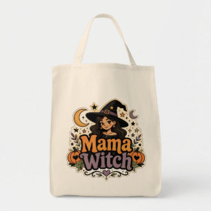 Groovy Mama Witch Vintage Halloween tote. Tote Bag