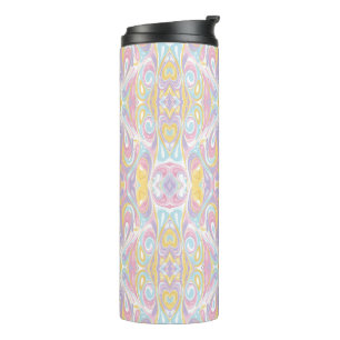 Groovy Marble Activewear   Pastel Psychedelic Thermal Tumbler