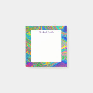 Groovy Marbled poured paint Post-it Notes