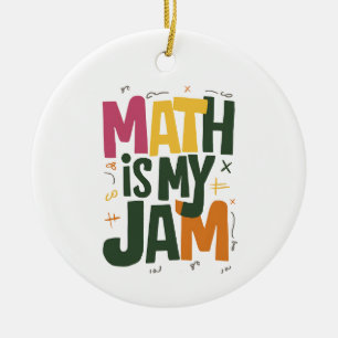 Groovy Math is My Jam First Day Back To School  Ceramic Tree Decoration