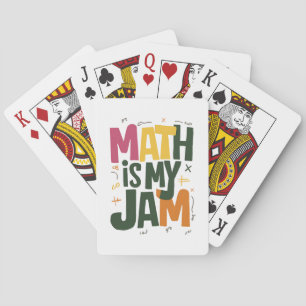 Groovy Math is My Jam First Day Back To School Playing Cards