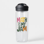 Groovy Math is My Jam First Day Back To School  Water Bottle<br><div class="desc">Groovy Math is My Jam First Day Back To School Math Teachers</div>