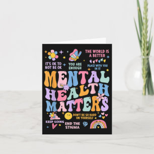 Groovy Mental Health Awareness Be Kind To Your Min Card