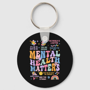 Groovy Mental Health Awareness Be Kind To Your Min Key Ring
