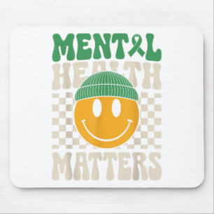 Groovy Mental Health Awareness Month Mental Health Mouse Mat
