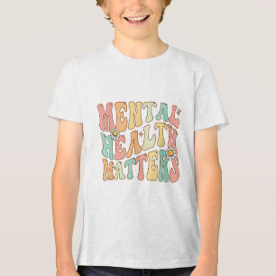 Groovy Mental Health S Human Brain Illness Awarene Tri-Blend Shirt