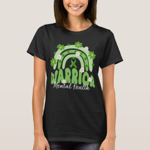 groovy mental health warrior rainbow flower T-Shirt