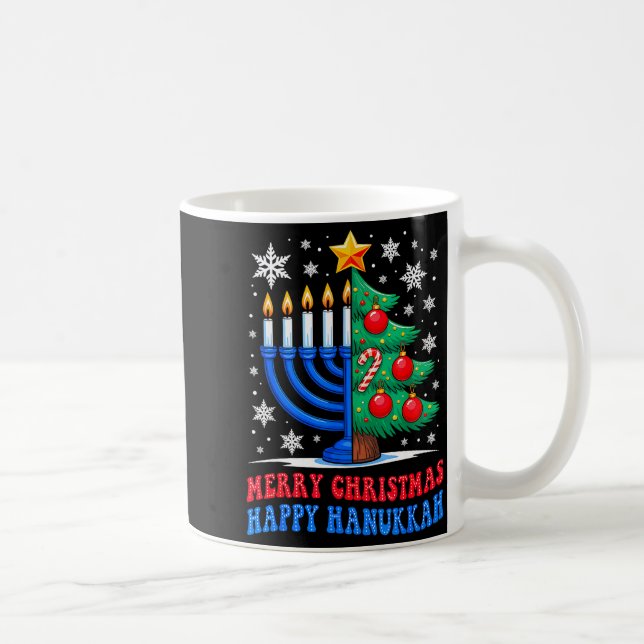 Groovy Merry Chrismukkah Happy Christmas Hanukkah  Coffee Mug (Right)
