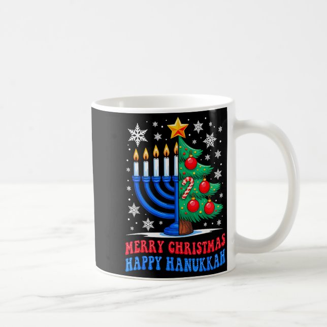 Groovy Merry Chrismukkah Happy Christmas Hanukkah  Coffee Mug (Right)
