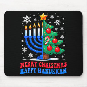Groovy Merry Chrismukkah Happy Christmas Hanukkah Mouse Mat