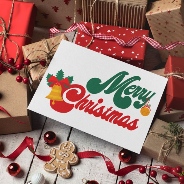 Groovy Merry Christmas  Postcard (Creator Uploaded)