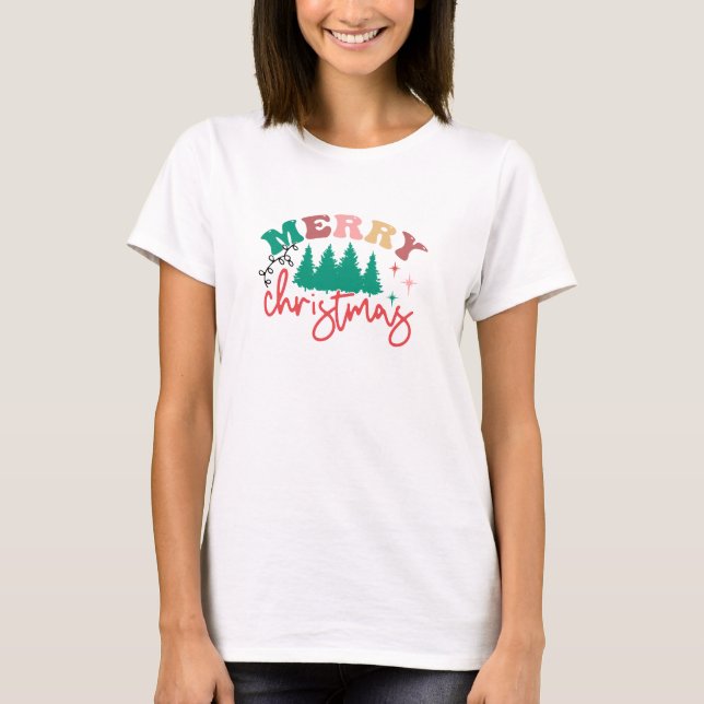 Groovy Merry Christmas T-Shirt (Front)