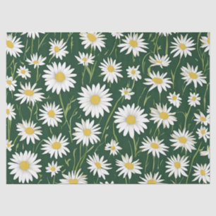 Groovy Mid Century Modern Daisy Floraal Tissue Paper