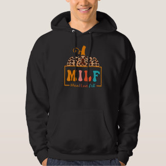 Groovy MILF Man I Love Fall Woman Autumn Seasons Hoodie