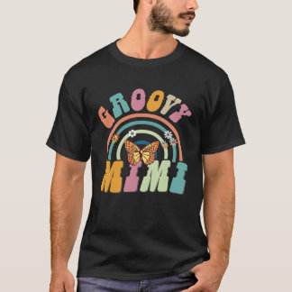 Groovy Mimi Grandma Grandmother Hippie Theme Mothe T-Shirt